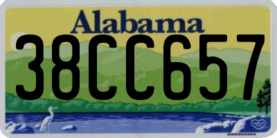 AL license plate 38CC657