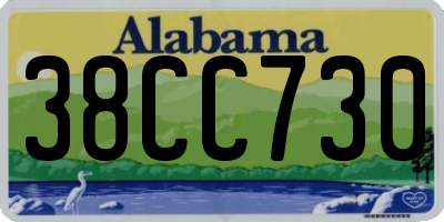 AL license plate 38CC730