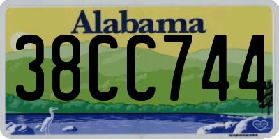 AL license plate 38CC744