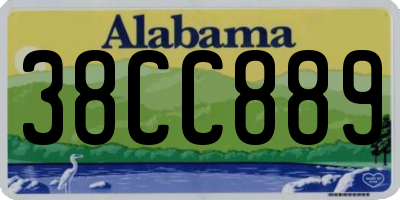 AL license plate 38CC889