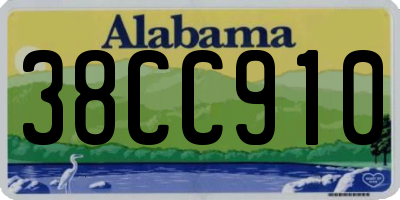 AL license plate 38CC910