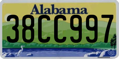 AL license plate 38CC997