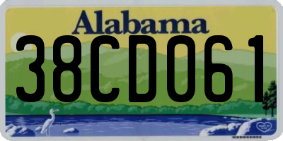 AL license plate 38CD061