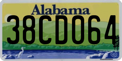 AL license plate 38CD064