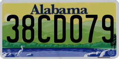 AL license plate 38CD079