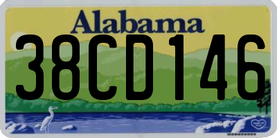 AL license plate 38CD146