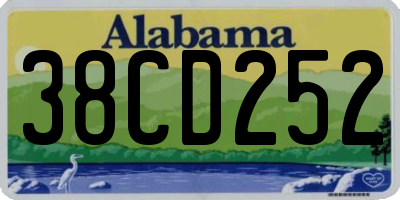 AL license plate 38CD252