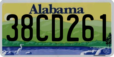 AL license plate 38CD261