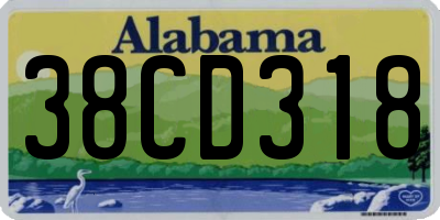 AL license plate 38CD318