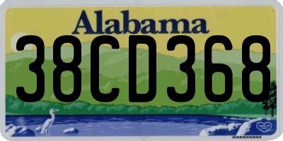 AL license plate 38CD368