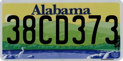 AL license plate 38CD373