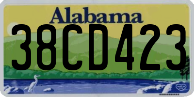 AL license plate 38CD423
