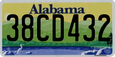 AL license plate 38CD432