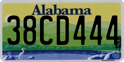 AL license plate 38CD444