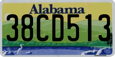 AL license plate 38CD513