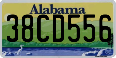 AL license plate 38CD556