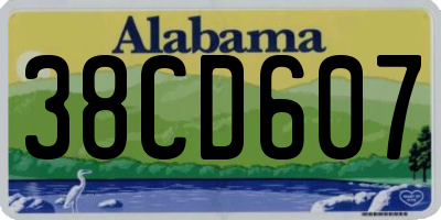 AL license plate 38CD607