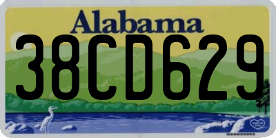 AL license plate 38CD629
