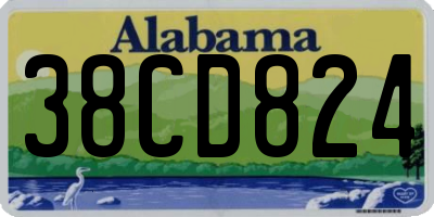 AL license plate 38CD824