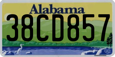 AL license plate 38CD857