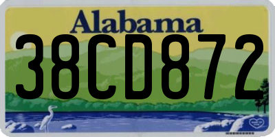 AL license plate 38CD872