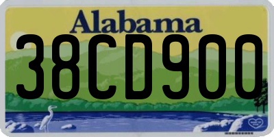 AL license plate 38CD900