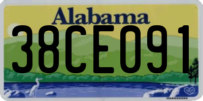 AL license plate 38CE091