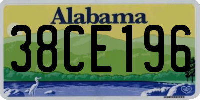 AL license plate 38CE196