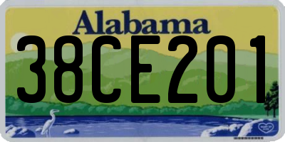 AL license plate 38CE201