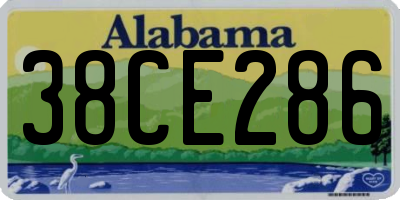 AL license plate 38CE286