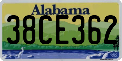 AL license plate 38CE362