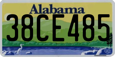 AL license plate 38CE485