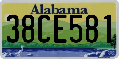 AL license plate 38CE581