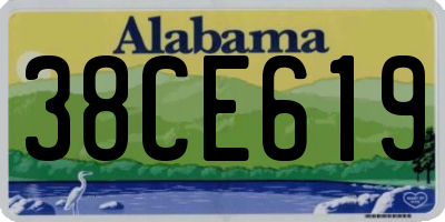 AL license plate 38CE619