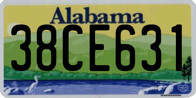 AL license plate 38CE631