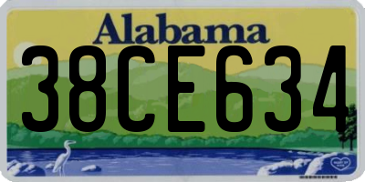 AL license plate 38CE634