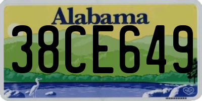 AL license plate 38CE649