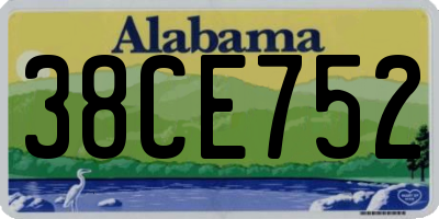 AL license plate 38CE752