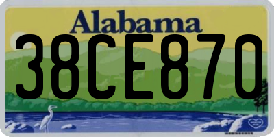 AL license plate 38CE870