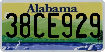 AL license plate 38CE929