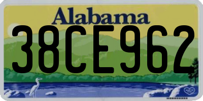 AL license plate 38CE962