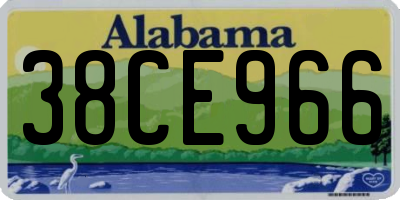 AL license plate 38CE966