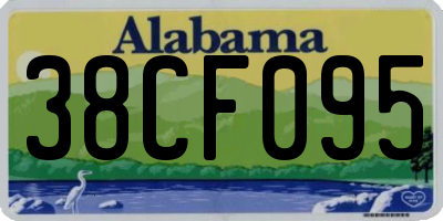 AL license plate 38CF095