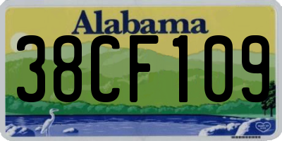 AL license plate 38CF109