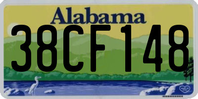 AL license plate 38CF148
