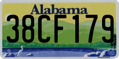 AL license plate 38CF179