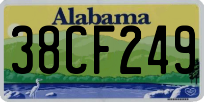 AL license plate 38CF249