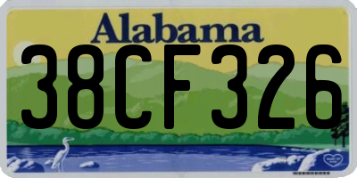 AL license plate 38CF326