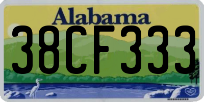AL license plate 38CF333