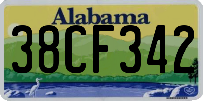 AL license plate 38CF342